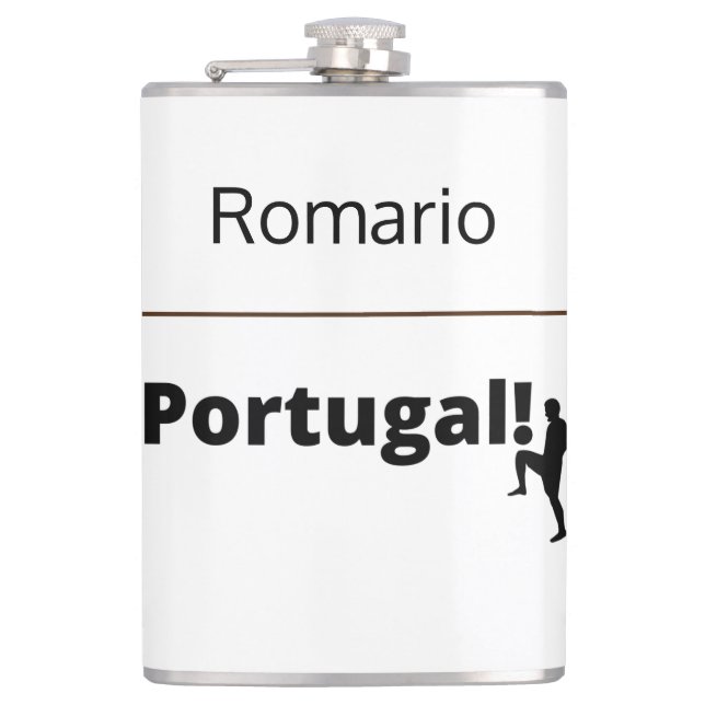 Portugal soccer, customizable      hip flask (Front)