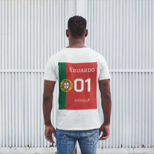 Portugal Soccer Fan Jersey - Custom Name & Number  T-Shirt