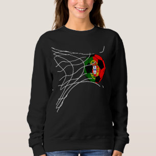 Portugal Soccer Portuguese Flag Football Goal Nets Sweatshirt