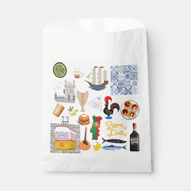 Portugal Symbols Travel Lovers Favour Bag (Front)
