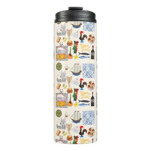 Portugal Symbols Travel Lovers Thermal Tumbler