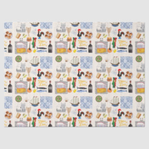 Portugal Symbols Travel Lovers Tissue Paper