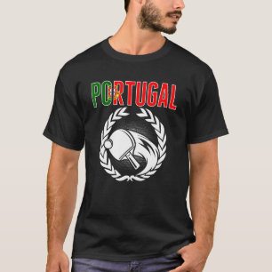 Portugal Table Tennis Portuguese Ping Pong Suppor T-Shirt