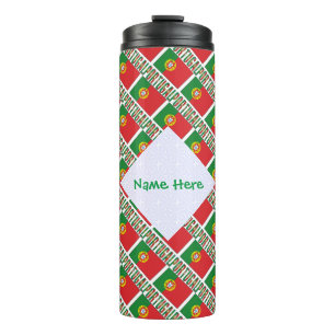 Portugal Tiled Flag Personalized Thermal Tumbler