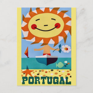 Portugal Travel Poster Postcard