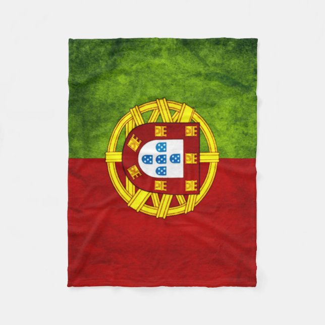 Portugal Urban Grunge Flag Fleece Blanket (Front)