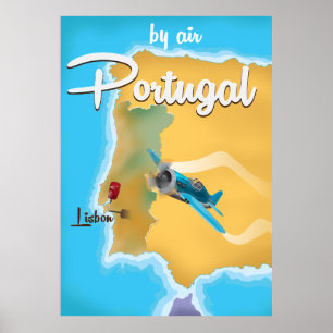 Portugal vintage travel poster
