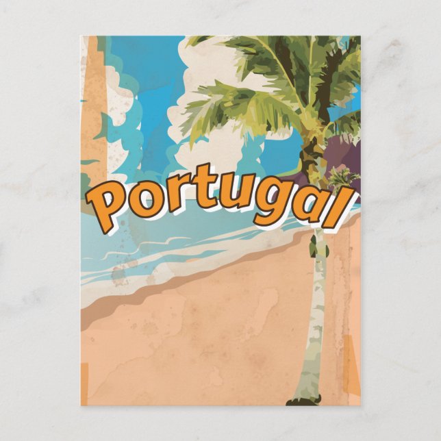 Portugal Vintage vacation Poster Postcard (Front)
