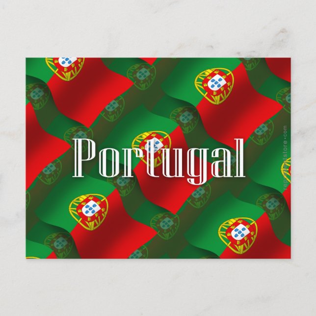 Portugal Waving Flag Postcard (Front)