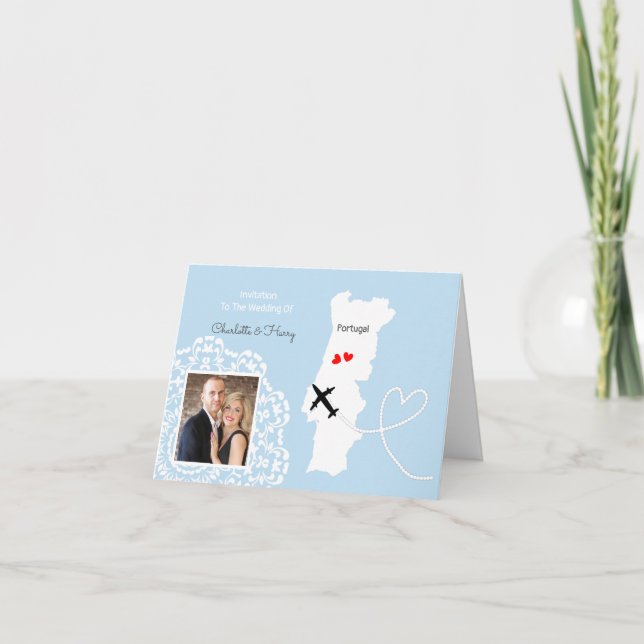 Portugal Wedding Destination Invitation (Front)