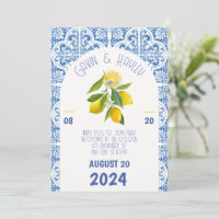 Portugal Wedding Invitation | Blue Tiles