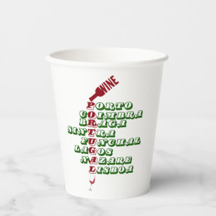 Portugal Wine Paper cup