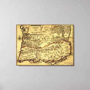 PortugalPanoramic MapPortugal Canvas Print