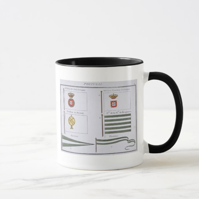 Portugese Flags, from a French book of Flags, c.18 Mug (Right)
