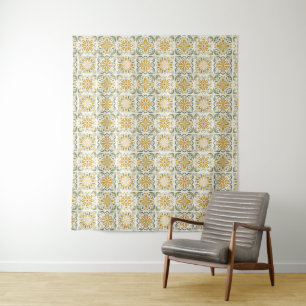 Portugese Tiles Pattern Tapestry