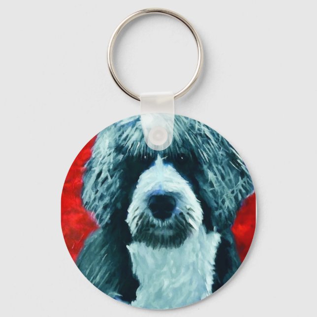 Portugese Water Dog Keychain (Front)
