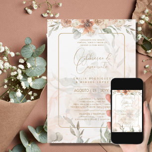 Portugeuse    Casamento Boho Capim dos Pampas Invitation