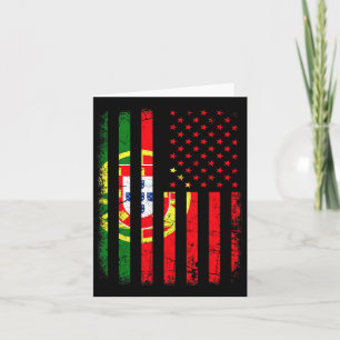 Portuguese American Flag Portugal America Pride He Card