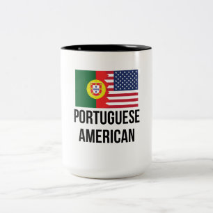 Portuguese American Flag Two-Tone Coffee Mug