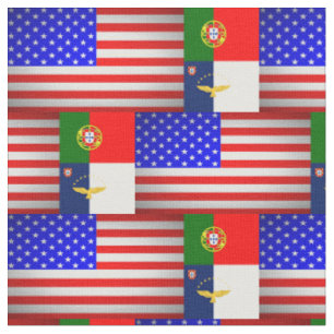 Portuguese American flags Fabric
