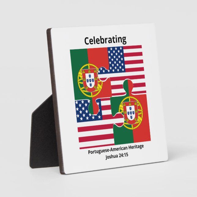 PORTUGUESE AMERICAN HERITAGE Christian Plaque (Front)