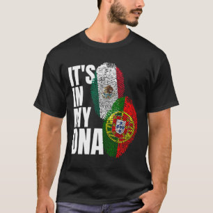 Portuguese And Mexican DNA Mix Flag Heritage Gift. T-Shirt