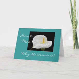 Portuguese: Aniversario da mãe/ Mom's birthday Card