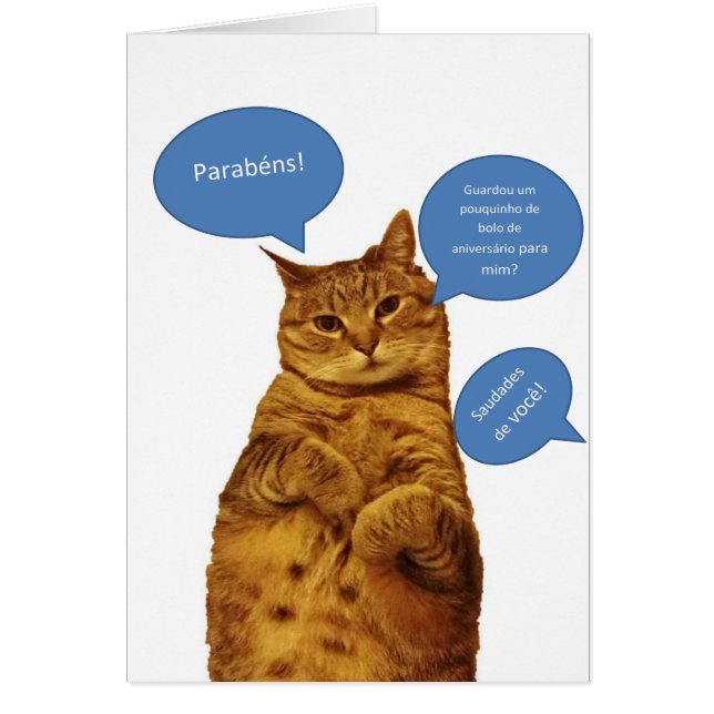 Portuguese: Aniversario - Gato (Front)
