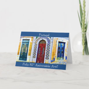 Portuguese: Avó grandma's 85th birthday Card