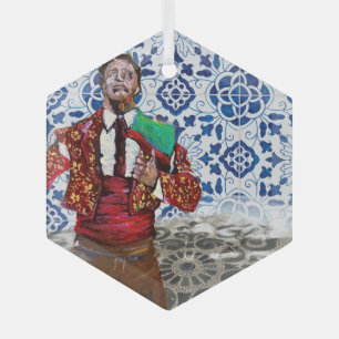 Portuguese Azores folk art Glass Ornament