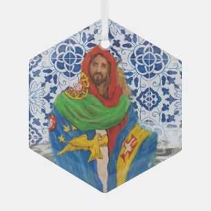 Portuguese Azores folk art Glass Ornament