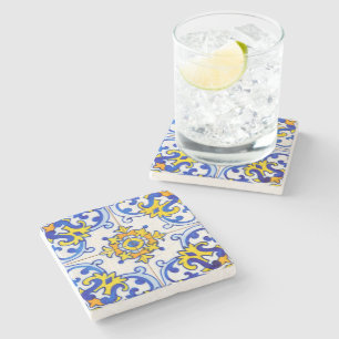 Portuguese Azulejo Art Stone Coaster