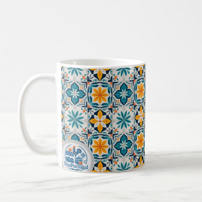 Portuguese Azulejo Mug – Traditional Tile Pattern  (Gauche)