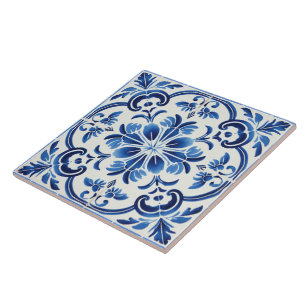 Portuguese Azulejo Pattern Tile