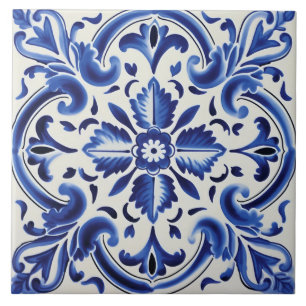 Portuguese Azulejo Pattern Tile