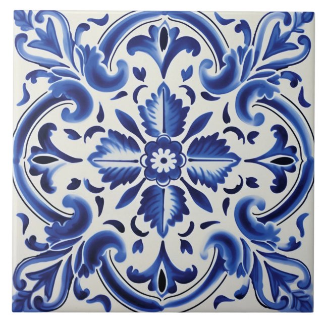 Portuguese Azulejo Pattern Tile (Front)