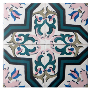 Portuguese Azulejo Pattern Tile