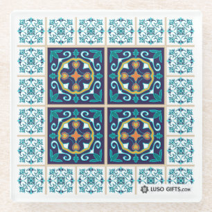 Portuguese Azulejo Tile Glass Coaster
