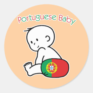 Portuguese Baby Classic Round Sticker