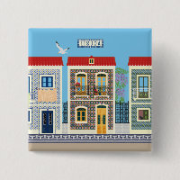 Portuguese beautiful houses with tiles or azulejos