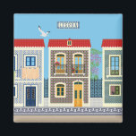 Portuguese beautiful houses with tiles or azulejos magnet<br><div class="desc">When you walk along the old streets of Lisbon, Porto, or other Portuguese cities, you will find out that history and modernity blend seamlessly, leaving indelible memories for all who visit. Every city has architectural treasures but the charm of old Portuguese houses with wrought-iron balconies, colourful shutters, and traditional tiles...</div>