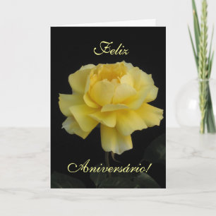 Portuguese Birthday: Rosa para o seu Aniversario! Card