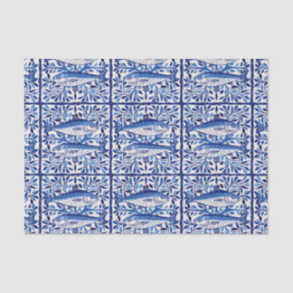 Portuguese Blue and White Sardine Tissue Paper