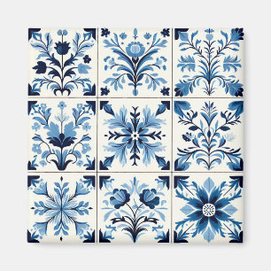 Portuguese blue tile magnet