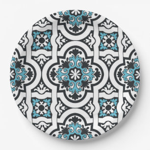 Portuguese blue tile paper plate