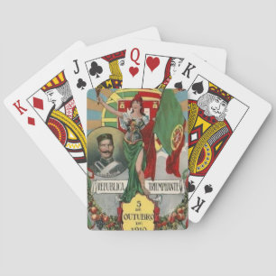 Portuguese blue tile playing cards
