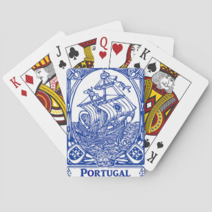 Portuguese blue tile playing cards