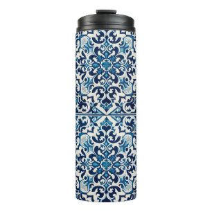 Portuguese blue tile thermal tumbler