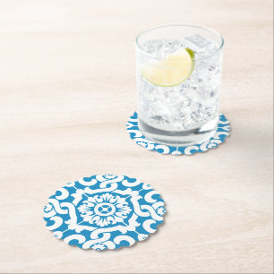 Portuguese blue tiles 1 paper coaster