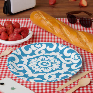 Portuguese blue tiles 1 paper plate